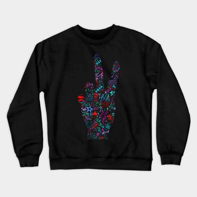 Jinx arcane graffitti peace Crewneck Sweatshirt by INLE Designs